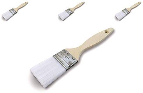 Pinceau de nettoyage queue de morue |Lot de 3 | Nylon | Largeur 40mm | Unité jetable | Multi support | Peinture huile acrylique vernis émaux colle lasure teinture apprêt résine | Kibros 321_40cx3