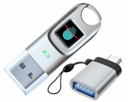 FIDO2 USB-Schlüssel und digitales ChipNet FIDO2 ID BioPass, hohe Sicherheit, geschützt durch Fingerabdrücke, spanisches Unternehmen mit persönlicher Unterstützung, Silbermetallic
