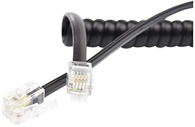 S/CONN maximum connectivity Telefonhörer Spiralkabel 2xRJ10 4P4C schwarz 10m