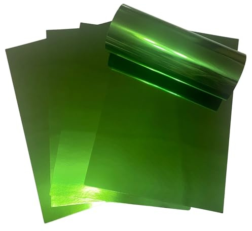 ASENME 250 gram kartong, spegeleffekt, 20 enheter (Grön, A4 / 20 enheter)