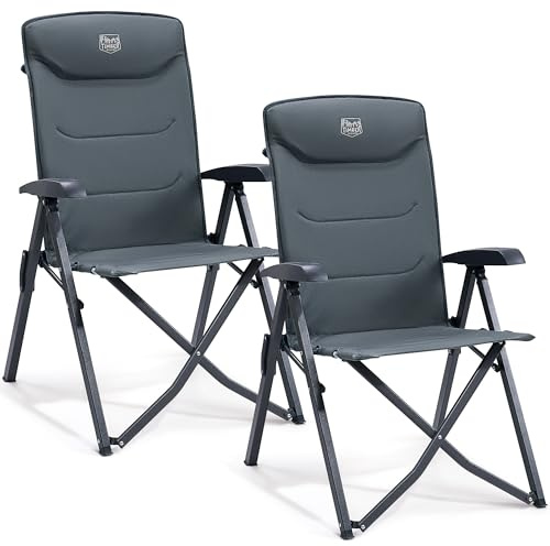 TIMBER RIDGE Fauteuil Jardin Exterieur 150kg Chaise Pliante Camping Portable Dossier Haut 4 Positions Réglables Fauteuil Realx Inclinable pour Terrasse Balcon Jardin Camping Pique-Nique