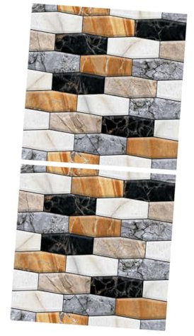 Angoily Colle Forte Au - 2 Feuilles D'autocollants Muraux En Pvc Avec Motif De Carreaux Faciles À Appliquer Décoration Murale Autocollante Pour La Maison