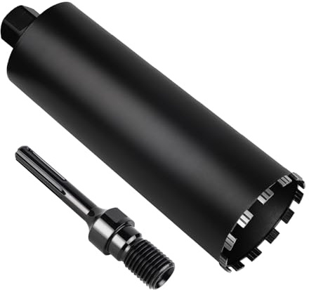 CPROSP Corona de Perforación de Diamante UNC de 1¼'' con Adaptador SDS MAX, Corona de Núcleo DM 162mm, L 420mm, Broca para Perforación en Hormigón, Mampostería y Piedra