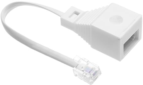 BeuInovia Technology Adaptador RJ11 a BT con cable RJ11 de alta velocidad, convertidor de enchufe de teléfono 6P4C UK para teléfonos de voz digitales, adaptadores VoIP y conexiones RJ45 | Plug & Play