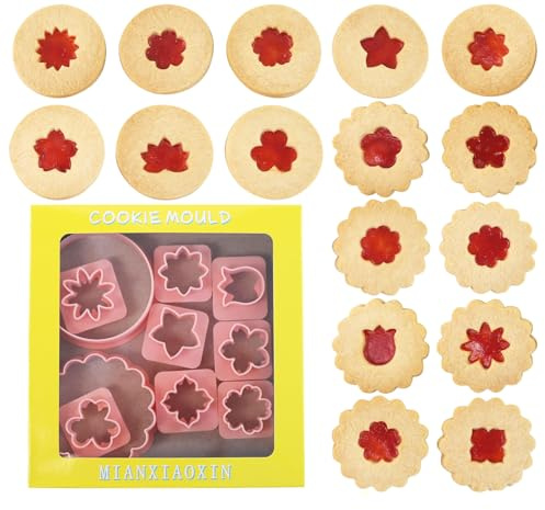PTaizjjz 10 st mini plastblomformade kakskärare för bakning och tårtdekoration
