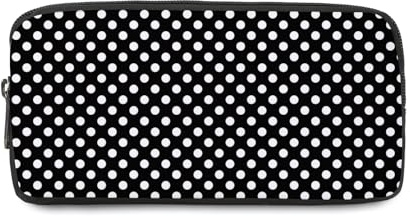 Nudoraw Polka Dot Pencil Case, Fashion Practical Organiser, Multi Compartment Pouch, Suitable for High School College Students