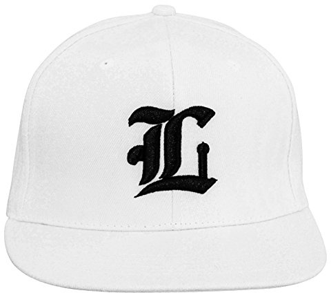 4sold Fullcap 6 Pannelli Cappello da Baseball Bianco con Chiusura a Scatto (Cappello da Baseball di Design, Uomo Donna Unisex Adulti) Cappello Hip-Hop, Chiusura Isteresi, l, Taglia unica