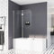 Duschtrennwand für Badewanne,120 cm Faltwand für Badewanne Duschabtrennung 6mm ESG Sicherheitsglas NANO Glas Duschwand Höhe 140cm