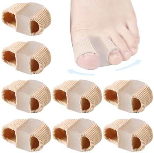 8 pièces Lot de séparateurs d'orteils en silicone, Separateur orteil, Séparateurs d'orteils pour hallux valgus, Correction de l'hallux valgus, Pour homme et femme