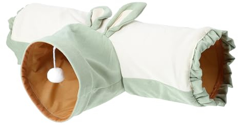 SEWACC Túnel de Tela para Mascotas Casa de Hámster Túnel de Tres Vías Multifuncional Tamaño Compacto para Jaulas Cama de Descanso para Conejos y Pequeños Animales