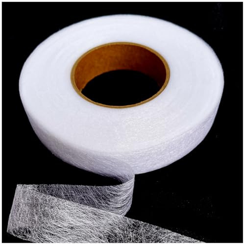 Ailiver Cinta de dobladillo para planchar, 60 metros, ancho de 20 mm, para planchar, resistente al lavado, para empalmar telas, pantalones, cortinas, ropa (blanco.- 1 pieza)