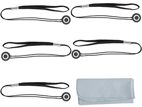 Chromlives Tapa de Objetivo Tapa Lente Correa Keeper Soporte para Tapa de Objetivo, Perdido para Cámara réflex Digital Canon/Nikon/Sony/Panasonic/Fujifilm Cámara y Más 5 Unidades