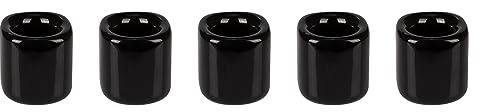 Mega Candles 5 pcs Black 1/2 Inch Diameter Ceramic Chime Ritual Spell Candle Holders, Great for Casting Chimes, Meditation, Rituals, Spells, Vigil, Witchcraft, Wiccan Supplies