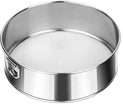 Flour Sifter, Flour Sifter for Baking, Fine Mesh Sifters, Flours Sieve Fine Mesh, 60 Meshes Sieve 304 Stainless Steel Round Sifters for Baking Straining Powdering 15cm 5.91
