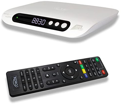 Decoder Ricevitore Digitale Satellitare HDMI e Scart Certificato Tivusat HD XORO HRS 8830 DVB-S2 Con Scheda Tvsat Inclusa e Telecomando 2 in 1 Bianco