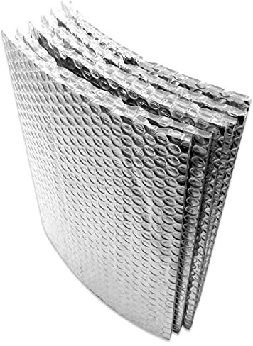 ZAURBA Self-Adhesive Aluminium Foil Reflective Layers Heat Reflective Reflector Bubble Foil Insulation Insulating Wrap for Attics, Lofts, Floors, Sheds, Caravans, Boats, Greenhouses (Size : 1x3m)