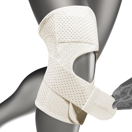 PROIRON Genouillère Sport Respirant Orthese Genou Genouillere Rotulienne Genouillère Ligamentaire,Protège le Genou et Stabilise la Rotule, M