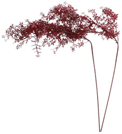 WOFASHPURET 2 Pz Fiore Artificiale Della Foglia Di Acero Della Decorazione Della Brina Dell'erba Rosa Raccogliere Il Fusto Della Pianta Piante Da Fiore Fiori Secchi Filo Di Plastica Natale