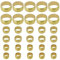 SG Store 30pcs Accesorios de Latón para Instalación de Tuberías de Cobre - Casquillos, Aceitunas y Manguitos de Compresión 8mm 10mm 16mm ID
