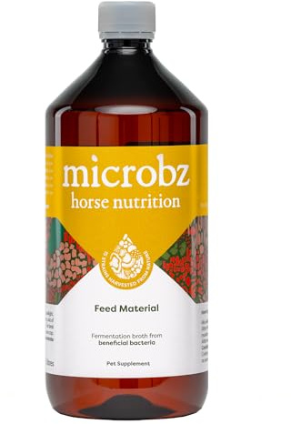 MICROBZ Horse Nutrition - Liquid Beneficial Microbes for Equine Care, 1L