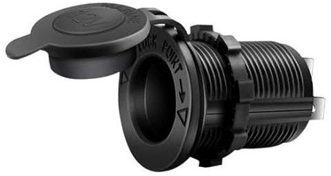 2 Pezzi Presa Accendisigari Auto 12V/24V, Presa DC Universale con Fusibile, Adattatore per Auto, Camion, Barca, Roulotte, Moto, Impermeabile, Adatto per Dispositivi Elettronici come GPS, Telefoni