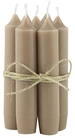 IB Laursen - Candela a stelo – piccola – Milky Brown/marrone chiaro – 2,2 x 11 cm – 1 pezzo