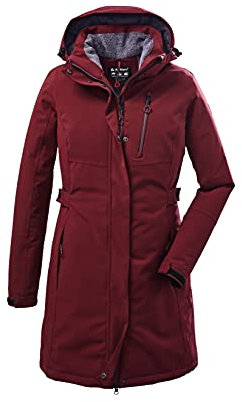 killtec Damen Funktionsparka/Parka mit abzippbarer Kapuze - KOW 165 WMN PRK, weinrot, 40, 37726-000