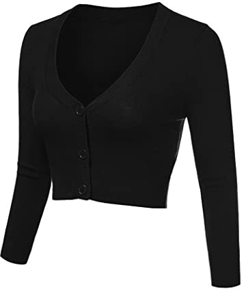 Aottori Cárdigan para Mujer Manga Larga de Punto Chaqueta Elegante Ligero Frente Abierto Jersey Cárdigans con Botones Casual Básica Bolero Tops