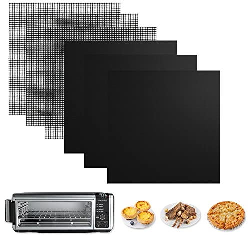 for Ninja Foodi Reusable Air Fryer Liners 12x12inch Non-Stick,Bottom of Toaster Oven Mat,3x Liners + 3x Mesh Sheets, Baking/Microwave/Grill,450°F,Pre-Cut Square for SP101/SP201/SP301/SP351