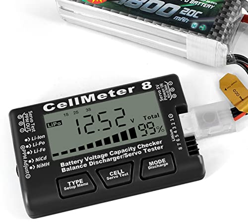 Digital Lipo batteritestare, Lipo Tester Voltage Tester Checker Controller, Liten batterikontrollkontroll för LiPo Life Li-ion Nicd NiMH-batterier Smashing