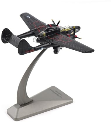 NUOTIE Northrop P-61B Black Widow 1: 144 Kits de modèles d'avion Modèle de Chasse de la Seconde Guerre Mondiale Modèle d'avion en métal moulé sous Pression