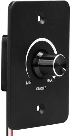 VIPMOON DC 12V Dimmer Switch 0% —100% Dimming Metal Aluminum PWM Dimmer for Campervan Car Boat Truck Trailer Caravans, No Noise No Flicker 12V Dimmable LED Single color Strip Light Rotary Knob