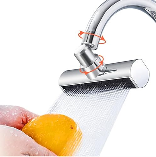 Lovcoyo 1080°Aeratore Rubinetto Lavello Cucina, Prolunga Rubinetto Bagno con Filtro Antispruzzo, 3 Modalità Aeratori Rubinetti per Lavello Cucina Bagno Risparmio Idrico, Rompigetto Rubinetto Cucina