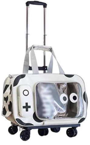 GAMAK Hunderucksack Katzenrucksack mit Abnehmbaren Rädern 2 in 1 Bis 10 Kg, Belüftetes Portabler Transporttasche Katze für Ausflüge Zum Tierarzt Oder Reisen