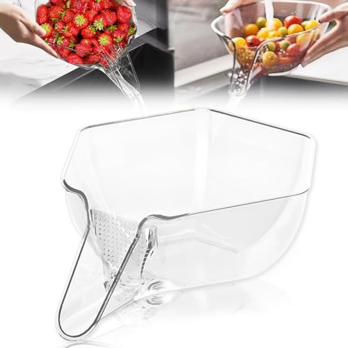 Multifunktionaler Abtropfkorb, Abflusskorb für Spülbecken, Drain Basket Trichter, Küchensieb Abflussschüsselkorb zum Waschen von Lebensmitteln, Vegetable and Fruit