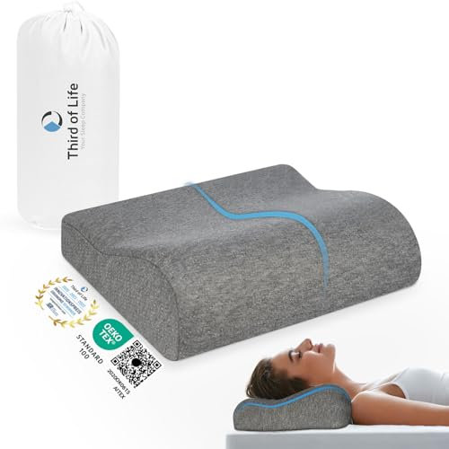 Nackenkissen Flugzeug, Orthopädisches Reisekissen ONDA, Ergonomisches Nackenstützkissen, Weiches Memory-Foam Kissen für Kinder, Erwachsene, Allergiker, Kleines Nackenkissen Auto