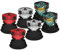 UILYNIU 6 Stücke Loop Schal Multifunktionstuch Schlauchschal, Ski Maske, Bandana Herren Damen, Neckwarmer, Skelett Maske, Schutz Maske, Totenkopf Maske für Motorrad Fahrrad Ski Halloween (Mehrfarbig)