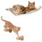 Kletterwand Katzen XL, Wandmontage Katzenhängematte mit Katzentreppe für Katzenleiter mit Schlafplatz, Katzenbett zum Klettern aus Natur-Holz