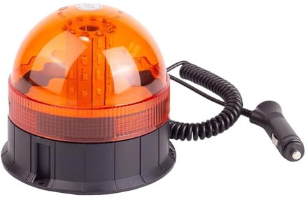 Hooma 40 Leds Rotativo Tractor LED Luz Advertencia de Emergencia Ámbar con Magnética 7 Modos, 12V/24V con Cable para Furgonetas, Tractores, Luz de Emergencia para Vehículos Agrícolas