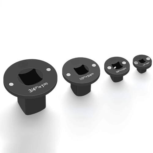 Yanmis Low Profile Impact Socket Adapter Set, 4PCS Drive Ratchet Adapter Set 1inx3/4in 3/4inx1/2in 1/2inx3/8in 3/8inx1/4in
