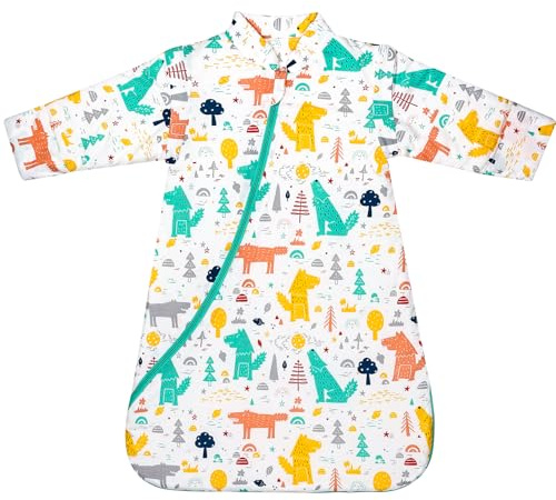 MOEMOE BABY Sleeping Bag 2.5 Tog Baby Sleeping Bag Winter Sleep Bag Cotton Toddler Sleep Sack Sleeveless Wearable Blanket,9-18 months,Tree,M