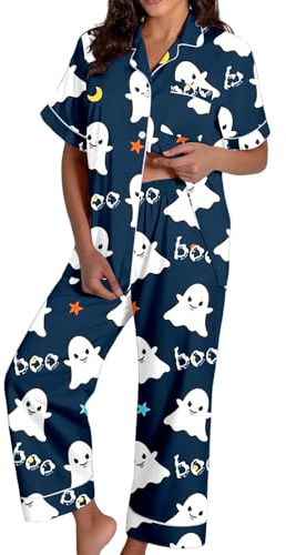 Pijama de manga larga para mujer, conjunto de pijamas con estampado floral con botones, ropa de noche, suave, cómoda, para mujer, informal, ropa de casa, camisón de dormir, camisón de maternidad para