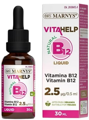 Vitamina B12 Líquida – Complemento Alimenticio de Alta Absorción – Apoyo Energético, Sistema Nervioso e Inmunitario – 30 ml