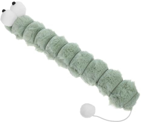 Abaodam Peluche Chat à L’Herbe à Chat Coussin Long en Peluche Douce Interactif Stimulant Accessoire Mignon pour Sieste et Jeu Présent pour Animaux