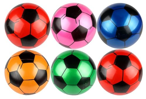 Uppblåsbar Badboll,6-pack poolleksaker | Barnfotboll 22 cm,Perfekt För Sommarpoolparty, Utomhuslek, Inomhus, Trädgården, Gården Och Barnens Födelsedagskalas