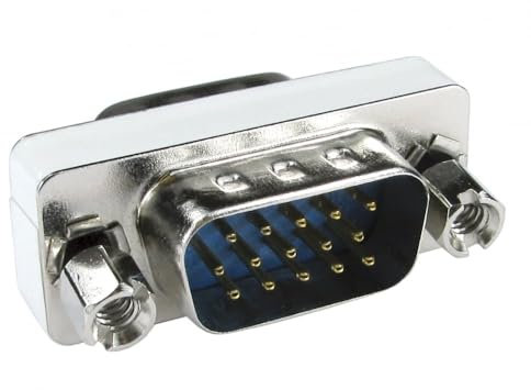 rhinocables - VGA 15 Pin Male to Male SVGA Adapter | Convert Female to Male Connections | Extend & Join Cables | Ideal for Monitors & Projectors | Compatible with DVI to VGA Adapter Gender Changer