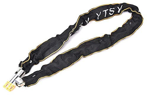 Bloqueo de bicicletas Moto de trabajo pesado Motocicleta Scooter Bicicleta Ciclo de ciclo Motor Cadena de Bicicleta Cadera Bloqueo Cadena de hierro de seguridad dentro + Claves Candado de bicicleta