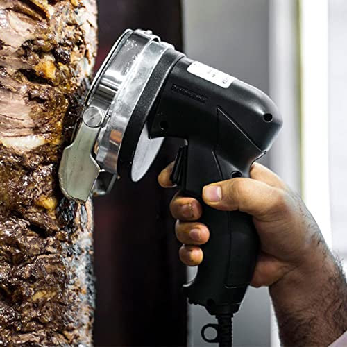 Cortadora giroscópica eléctrica, cortadora cortadora giroscópica eléctrica, Cuchillo para Kebab, cortadora giroscópica portátil de 80 W, máquina para Cortar Kebab para el hogar o Restaurante, con ca