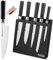 GROSSMAN® Duncan Messerblock | Messerset mit Messerhalter | Deutschem Edelstahl Klingen | Messerständer mit Messer | Küchenmesser Set (Tiefschwarz | Tiefschwarz, 5-teilig)