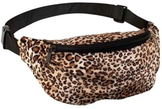 80er 90er Jahre Leopard Bauchtasche Leo Umhängetasche Hüfttasche Gürteltasche Party-Tasche